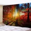 Природный лесной пейзаж гобелен настенный психоделическая сцена Мандала домашний художественный декор стены Бохо Декор комнаты Йога наматрасник
