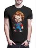 Murderous Puppet Mens T-Shirt Child's Killer Doll Chucky Play Halloween Blood