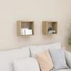 VidaXL Wall Cube Shelves 2 Pcs Sonoma Oak 26x15x26 Cm