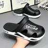 Fashion Smile Shoes For Man Plus Size Men Sandals Fashion Outdoor Beach Sandals Cave Shoes EVA Non-slip Outsole Fashion Sports Slippers