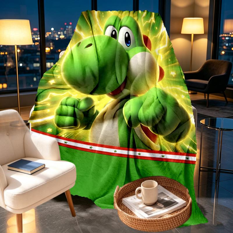 Yoshi Print Blanket - Soft & Comfortable, for Bedroom, Travel, Sofa, Home Decoration - Birthday Christmas Gift for Friend