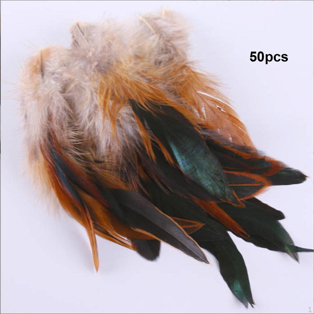 50 шт. перья для поделок цвета аксессуары для рукоделия декоративные свадебные