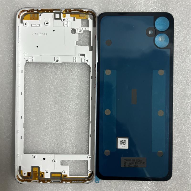 Для телефона Samsung Galaxy A05 A055 Корпус Средняя Рамка+Задняя Крышка Аккумулятора Панель Крышка Задняя Дверца С Окошком Камеры