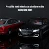 1/24 BMW THE 7 760Li Миниатюрная литая игрушечная машинка Модель 1:24 открывающиеся двери со звуком и светом, коллекция подарков для детей