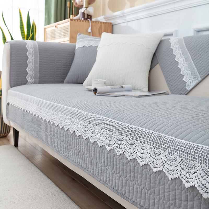 Simple Sofa Cushion Four Seasons Non-slip Cotton Sitting Cushion Winter Universal Leather Sofa Cover Cover Cloth Towel