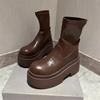 Super Hot Fashion New Version of Versatile Women's Short Boots In the Autumn of 2024, Small People Must Enter the Platform Martin Boots