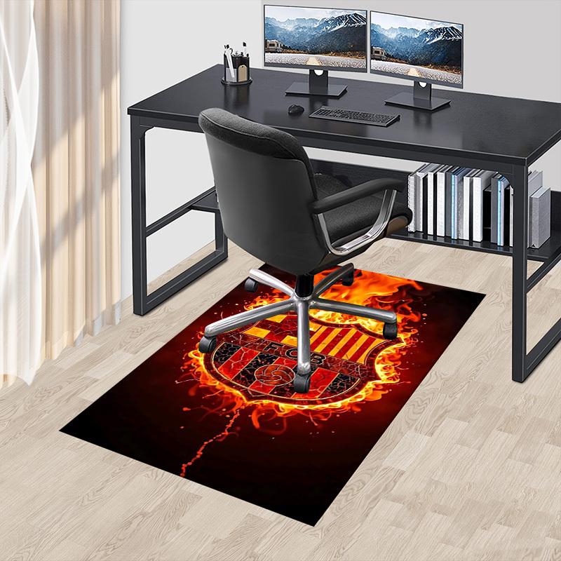 1 шт. Коврик FCB Flames, противоскользящий, полиэстеровый, для пола, для офиса, спальни