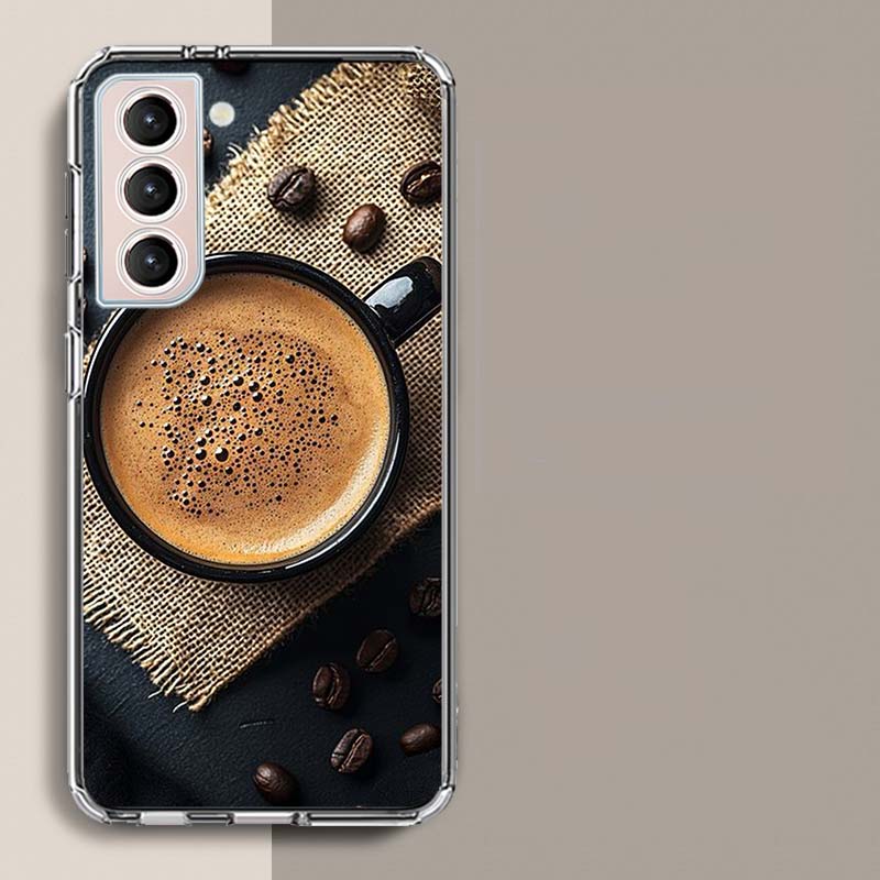 Stop and Enjoy The Coffee of This Moment Phone Case For Samsung Galaxy S25 Edge S24 S23 FE S21 S20 S10 Plus S22 S26 Ultra Cover