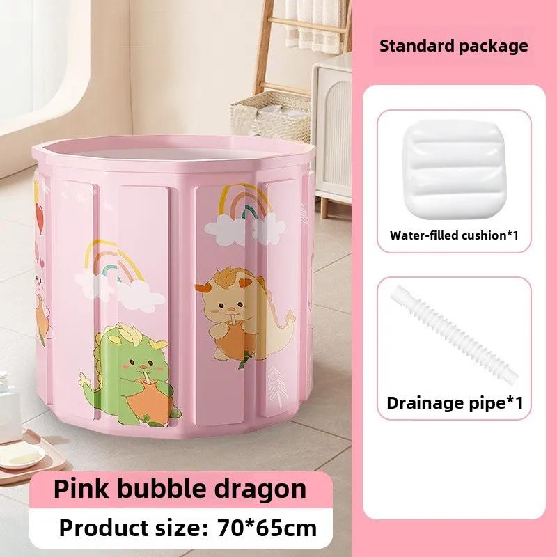 Круглая складная ванна для детей и взрослых, портативная ванна, СПА для ванной, удобное хранение, складное ведро для купания с крышкой