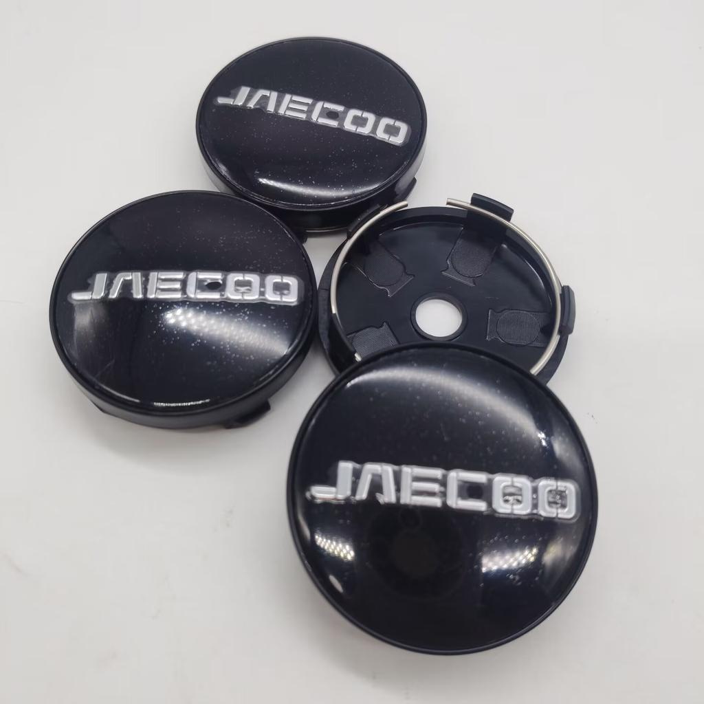 4Pcs/lot 60mm 56mm(I.D) JAECOO Logo Car Wheel Center Hub Caps Car Styling Emblem Badge Wheel Center Cap Label Auto Accessories