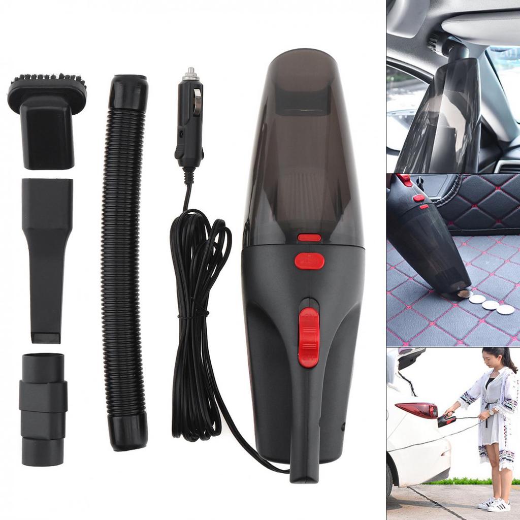 12V 120W Portable Handheld Car Dry Wet Dual-use Vacuum Cleaner with Washable HEPA Filter LED Light