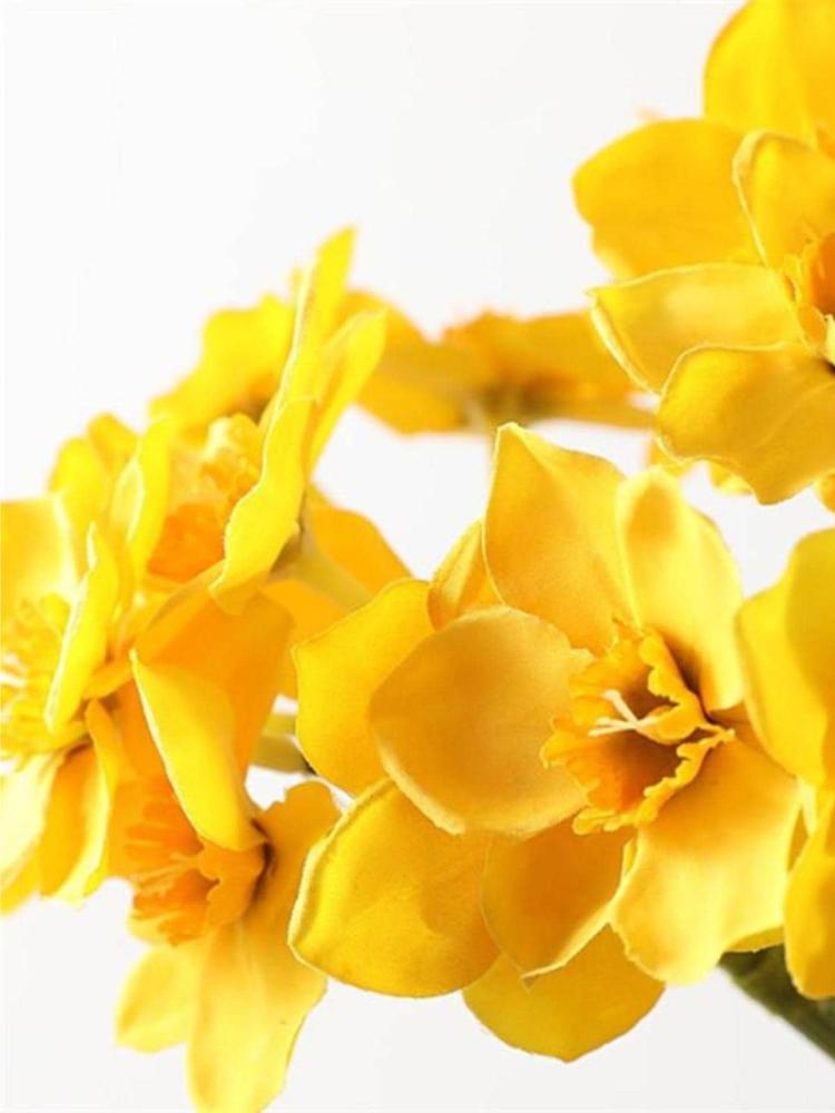 1 комплект Искусственные цветы нарциссов Искусственный цветок нарцисса Шелковые искусственные цветы Свадебный цветочный декор Букет для домашней вечеринки Свадебный офисный декор