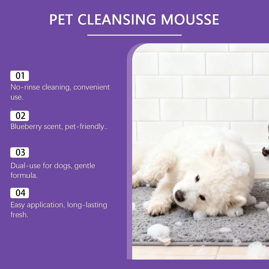 50ml Pet Cleaning : Gentle Ingredients Clean Odors And Keep Pet Hair Smooth And Shiny
