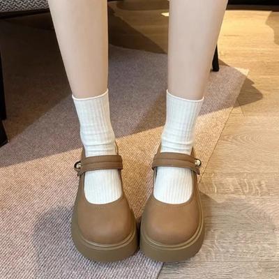 Модная японская Лолита Платформа Женская обувь Мэри Джейн Женские туфли-лодочки на среднем каблуке Круглый носок Готика в продаже Настоящая Марка 39