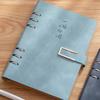 100 Sheets Loose Leaf Notebook 200 Pages Refillable Notebook Retro PU Hardcover Notebook  School
