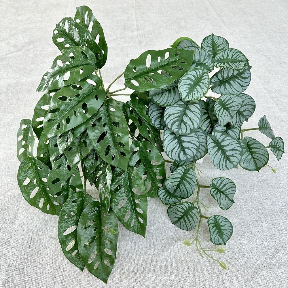 Высота 45 см. Искусственные листья таро. Зеленая черепаха. Листья. Креативная стена из растений.