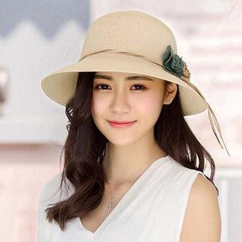 2025 Весна Лето Пляжная Шляпа Большие Поля Льняная Цветочная Соломенная Шляпа Уличная Женская Солнцезащитная Шляпа