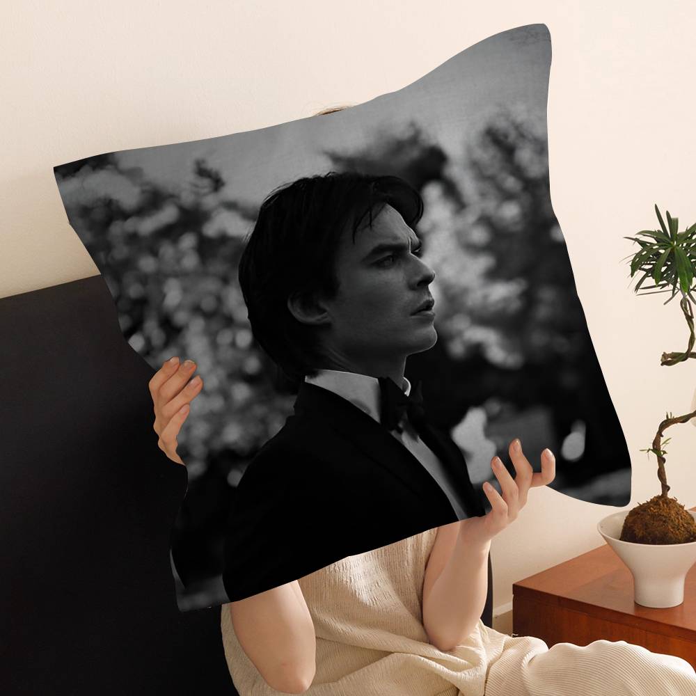 Чехол на подушку Damon Salvatore Дневники вампира Наволочка для автомобильной подушки-плед для дивана Автомобильный Рождественский подарок xсм xсм