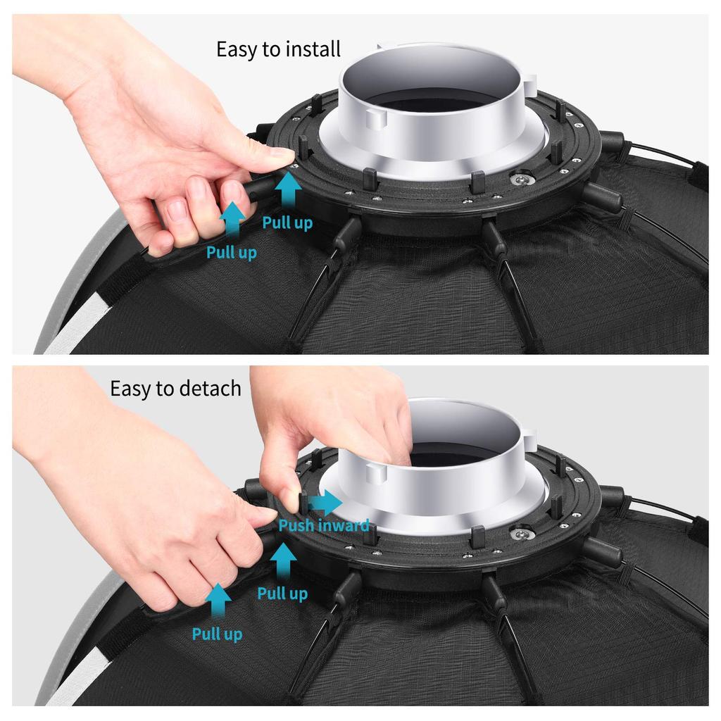 NEEWER Collapsible Octagonal Softbox with Bowens Mount Speed Ring and Carrying Case Compatible with Neewer CB60 CB100 CB150 Version 4 and Other Bowens