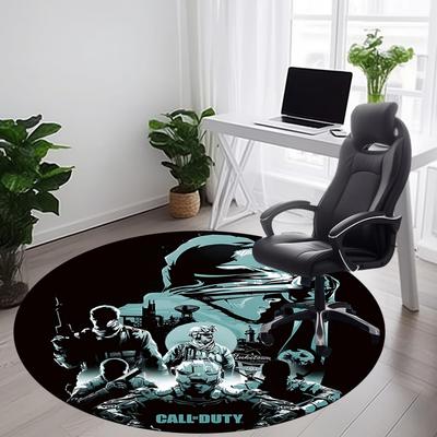 1 шт. Круглый коврик для офиса Call of Duty, нескользящий, мягкий и прочный офисный коврик для декора интерьера, идеально подходит для офиса, красивое украшение