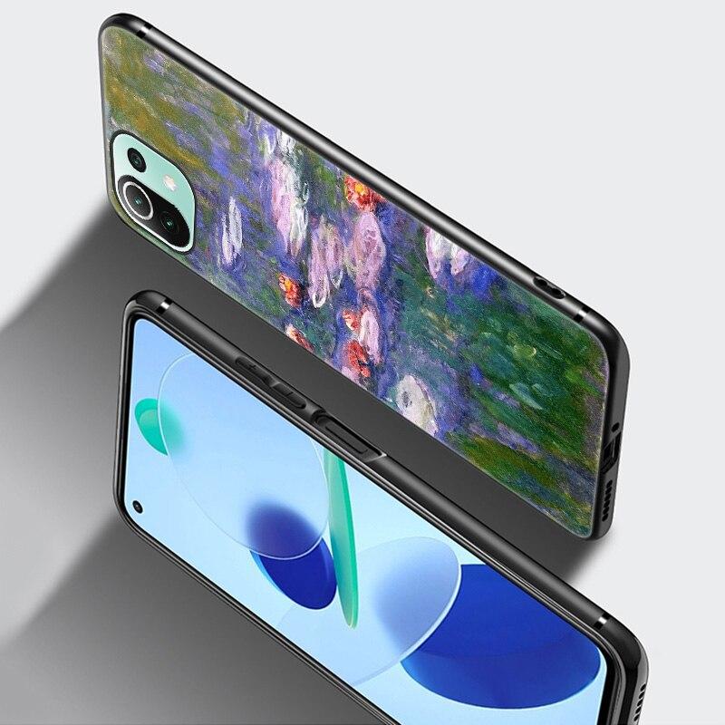Чехол для телефона Claude Monet для Xiaomi Mi 11 Lite NE 11i 10T 11T Pro A2 A3 Lite POCO F3 M3 M4 C31 X3 Pro NFC GT черный чехол