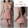 Women's Sheer Mesh Padded Push Up Cami Lingerie Sleep Dress Costume Set