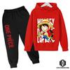 Anime One Piece Hoodie Set Children's Beautiful Sweatshirt Casual Jumper Cute Fashion Baby Boy Clothes Girls
