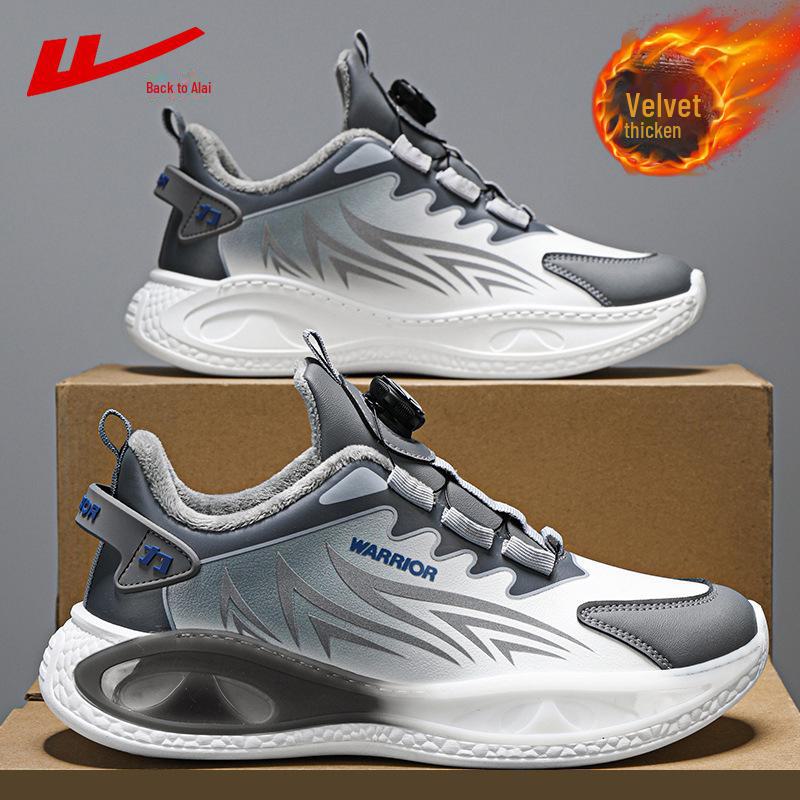 Мужские зимние кроссовки Warrior с водонепроницаемым нескользящим покрытием и подкладкой из бархата и хлопка