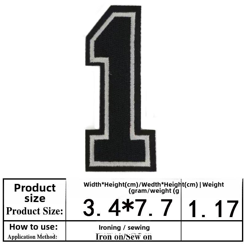 Вышитый алфавит и цифры нашивка на рукаве из джерси