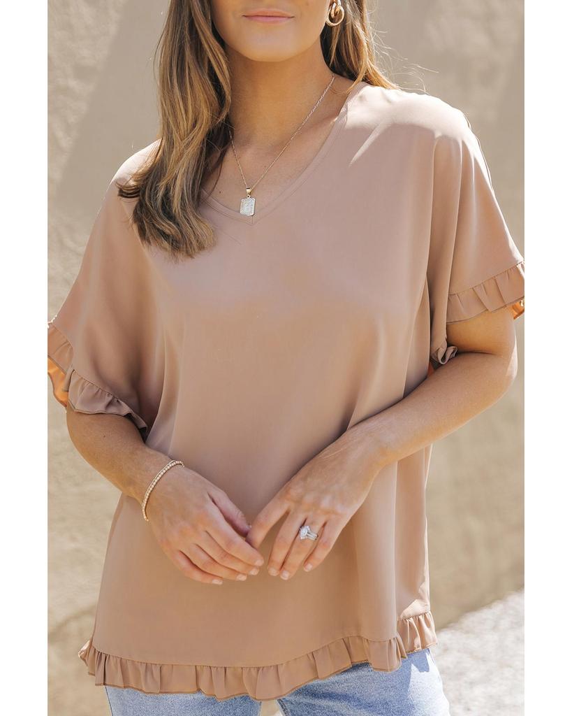 Azura Exchange Блузка оверсайз с оборками