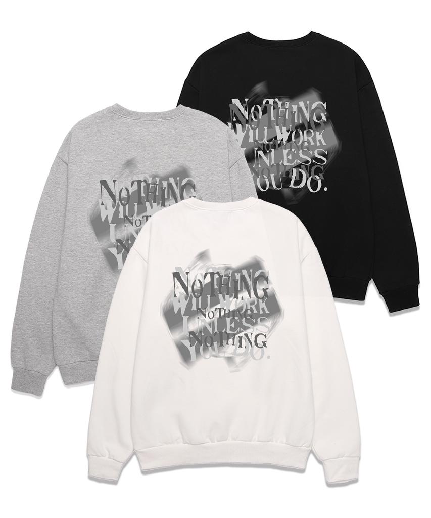 SHIRTER Свитшот Nothing Blur (Sls026) черный (Тип Б)