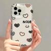 Love Heart Phone Case For iPhone 13 Case iPhone 14 15 Pro Max 11 12 XR XS X 7 8 15 Plus SE Cute Flower Shockproof Bumper Cover