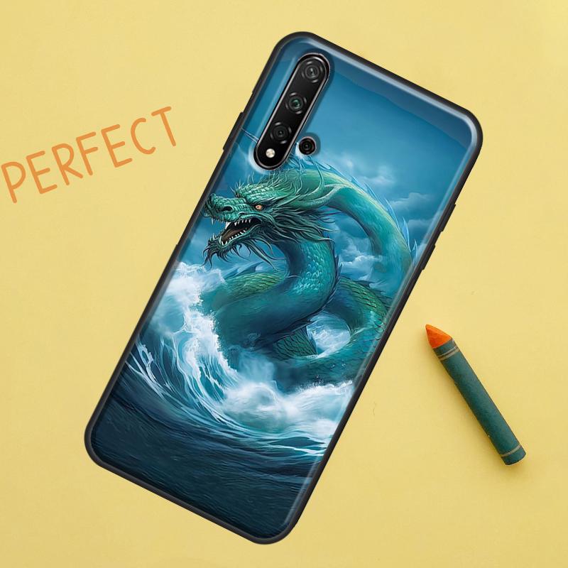 Чехол в китайском стиле с журавлем и драконом для Huawei Nova 5T 9 10 SE 7i 8i 11i 12i Y60 Y61 Y70 Y72 Y73 Y90 Y91 P20 P30 P40 Lite