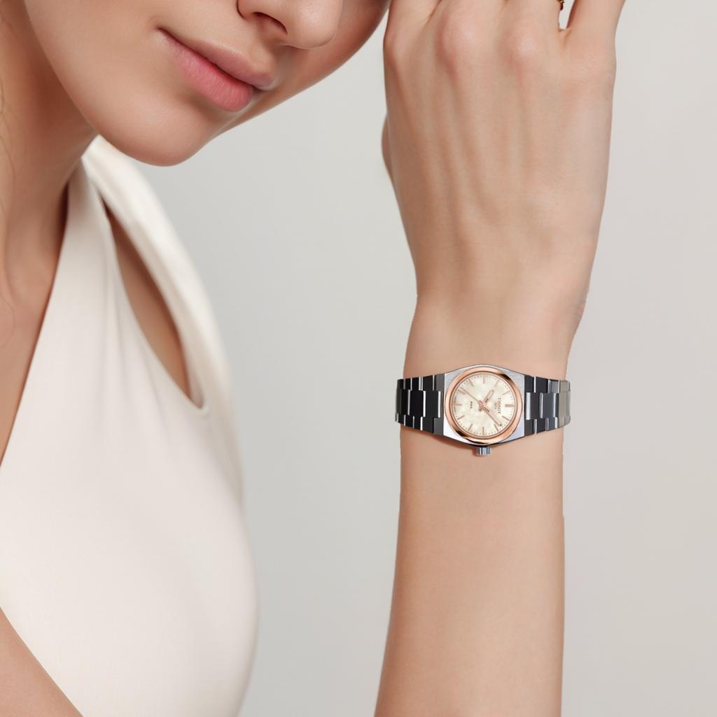 Tissot Кварцевый механизм 100м Водонепроницаемость Женские часы 25мм Белый циферблат T137.010.21.111.00