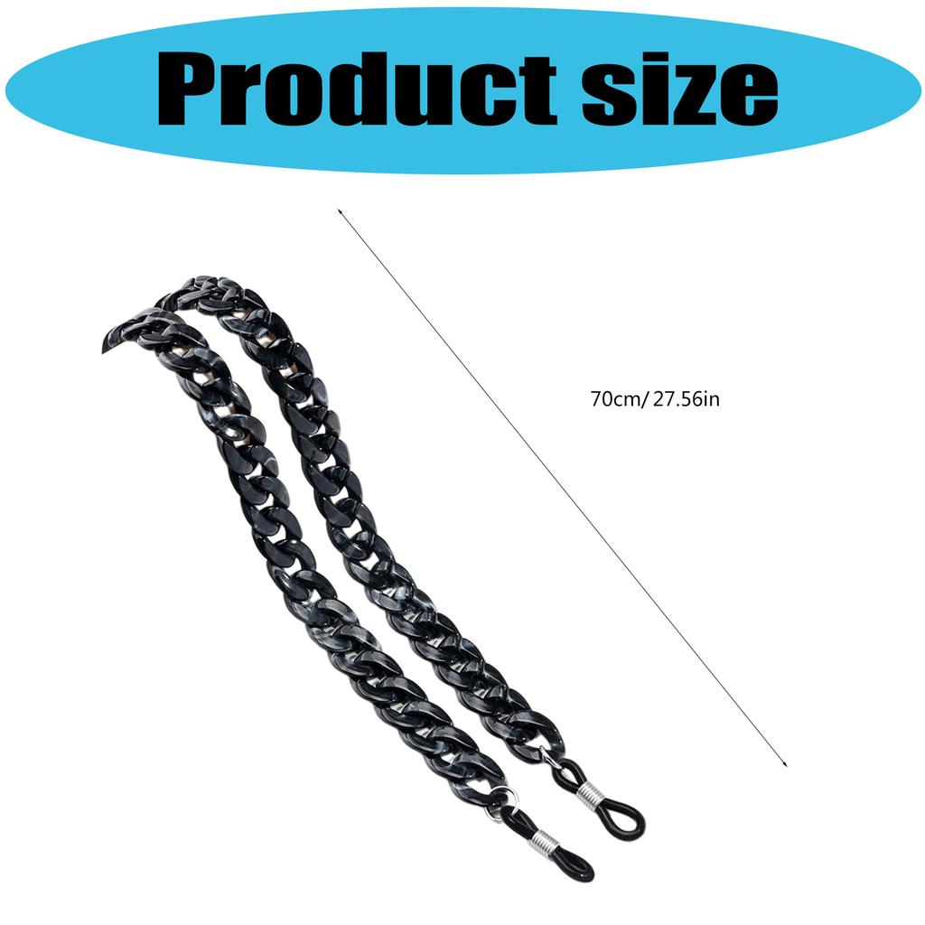 Colorful Eyeglasses Neck Cord Secure Grip Acrylic Glasses Retainer Comfortable Glasses Holder Daily Wear Accessories