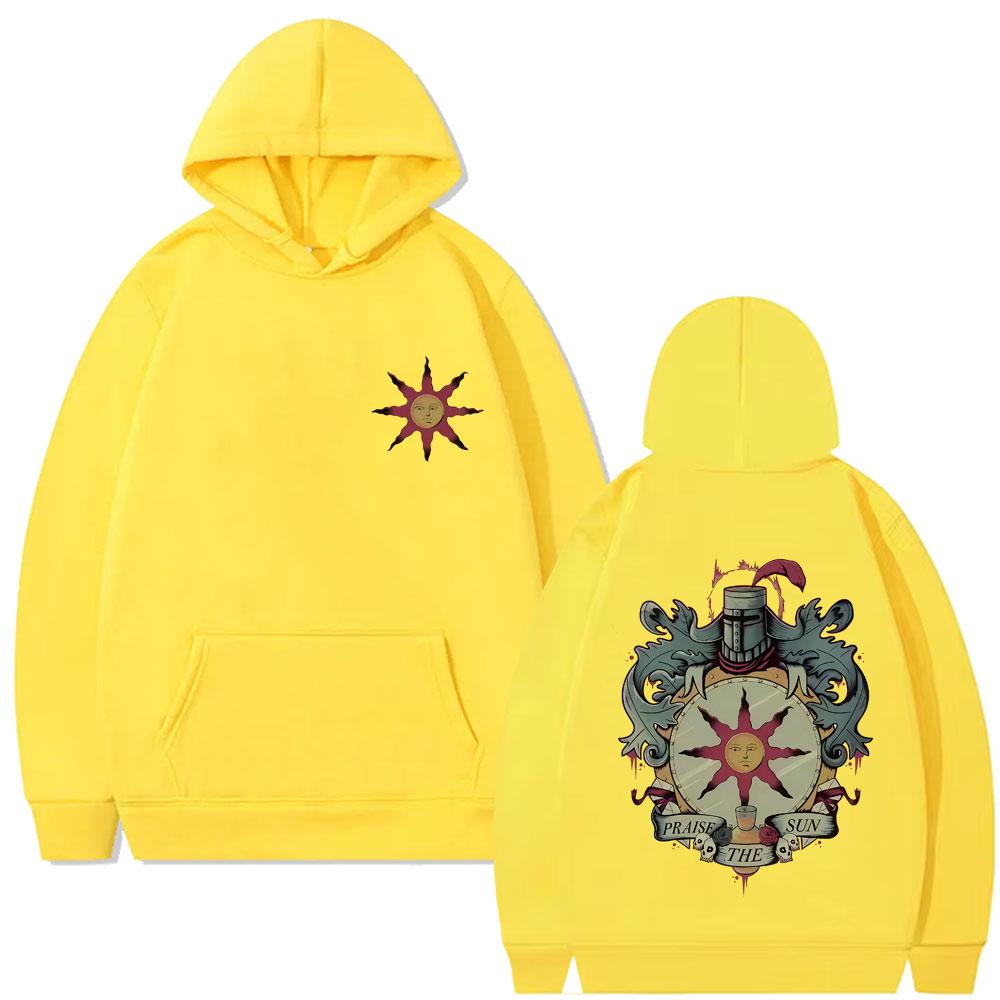 Игра Dark Souls Церковь Солнца Графическое худи Мужское Женское Мода Готика Рок Уличная одежда Мужские Худи оверсайз