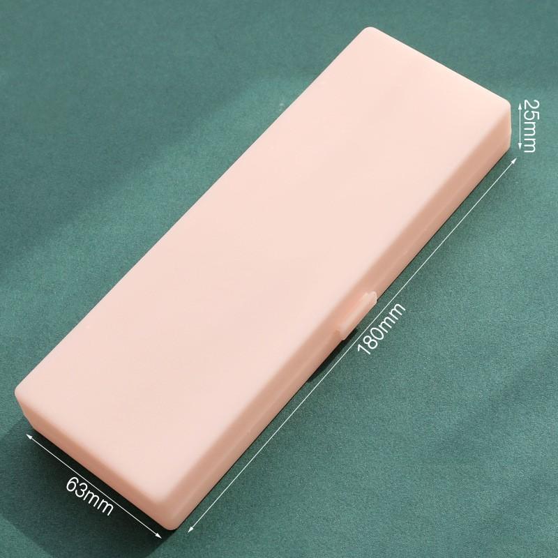 Пеналы для школьного офиса, простая матовая прозрачная пластиковая коробка, матовые белые ручки, хранение канцелярских принадлежностей