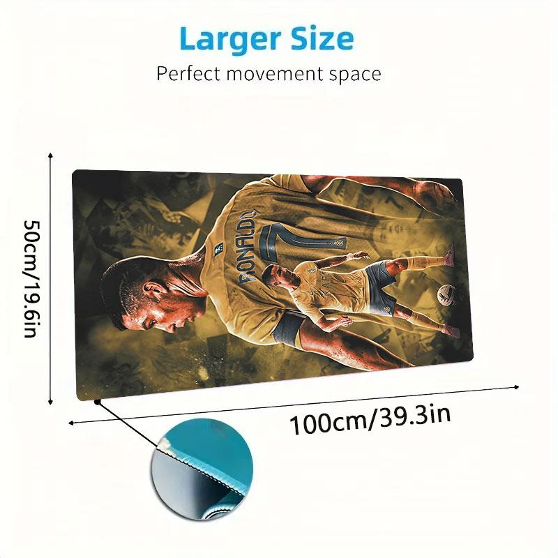 Ronald Mouse Pad, Large Gaming Desk Mat, Non-slip XXL Mousepad for Laptop & Tablet, Mini PC Playmat with Stitched Edges