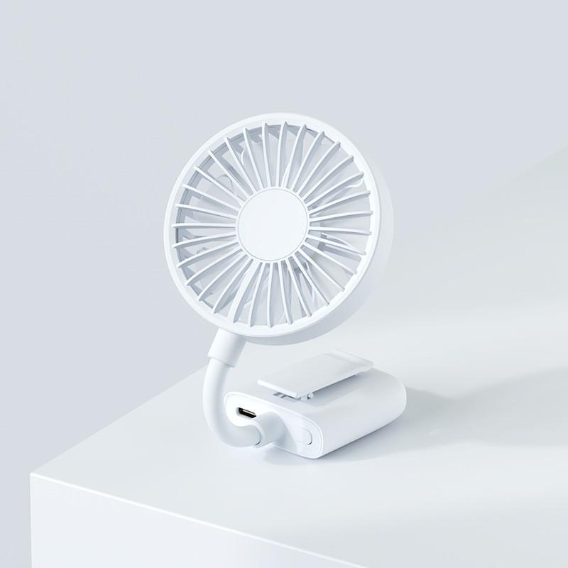 Mini Handheld Clip-on Fan With 3 Speed Levels Brushless Motor 1-3h Battery Life Cooling Function Green