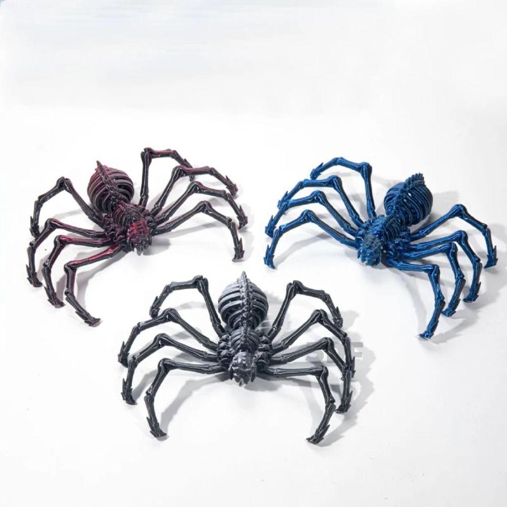 Plastic 3D Joint Movable Spider Movable Animal Simulation Model Creative Children's Toy