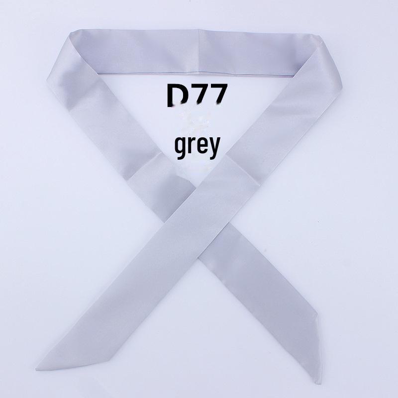 Однотонный шелковый шарф Mai Tong: Тонкая, узкая декоративная лента для ручек сумок