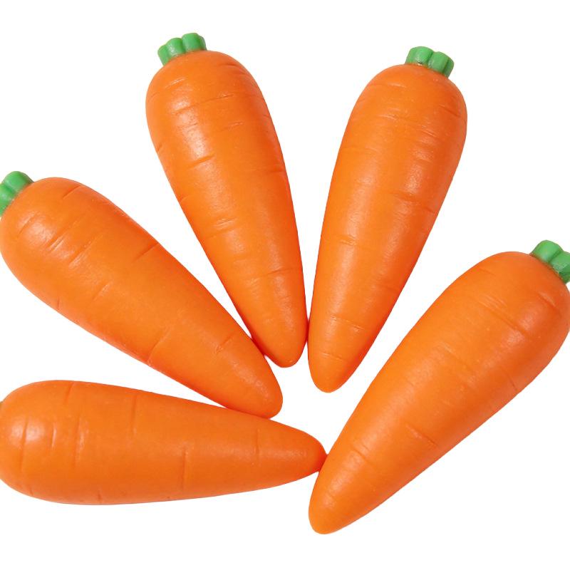Carrot Squeeze Toy: Stress Relief Fruit & Vegetable TPR Ball