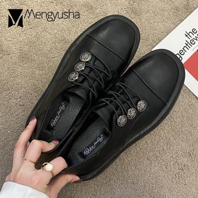 Модные металлические медали резинка оксфорды suqare носок дерби туфли женские балетки толстые каблуки мокасины британские маленькие кожаные туфли для женщин