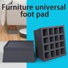 Черные нескользящие подставки для мебели: Влагозащитные колесные фиксированные подкладки для увеличения высоты для кровати, дивана или журнального столика (Набор из 4)