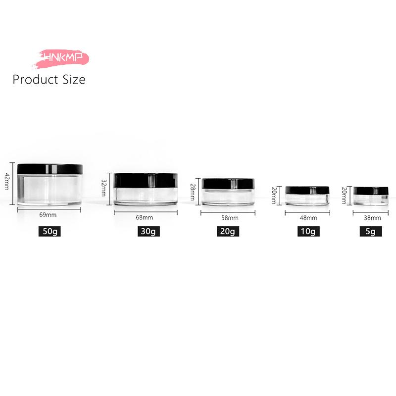 Пустая пластиковая баночка для рассыпчатой пудры с вращающимся сифтером 5/10/20/30 г, косметическая емкость для наполнения, с закручивающейся крышкой