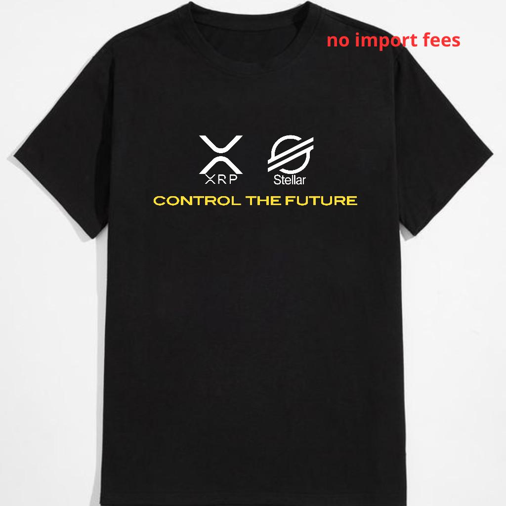 Cryptocurrency T-Shirt XRP XLM Coin Design, Future-Focused Themed Tee