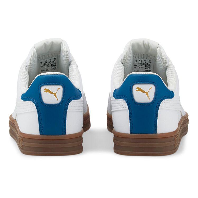 Puma Smash Vulc V3 Lo White Mykonos Blue Gum Unisex Sneakers 380752-08