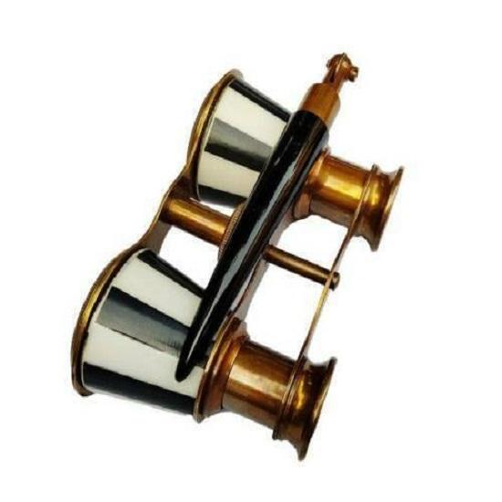 2,5-дюймовый латунный бинокль с перламутровым антикварным оперным стеклом для наблюдения за птицами, охоты