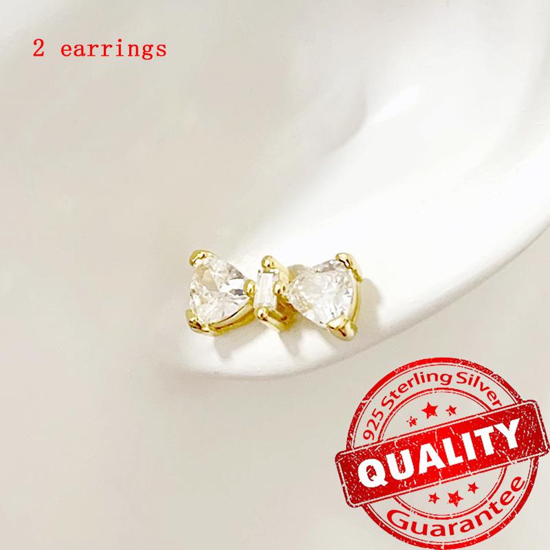 Новые медные серьги-пусеты в виде розовых бантиков с блестками и серьги-кольца с подвесками-паве для девочки, милые романтические украшения в подарок