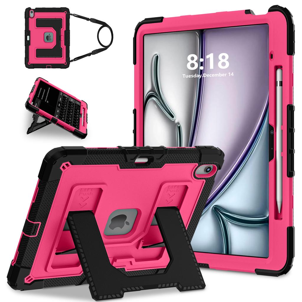 Прочный противоударный чехол для iPad Air 13 11 M4/3/2 Air 4 5 Mini 6 A17 Pro Прочный защитный чехол с держателем для стилуса/подставкой